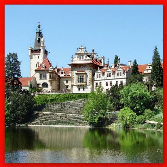 Bohemian Handmade Pinwheel Crystal Creamer, Sugar Bowl & Tray! - Picture 13 of 16